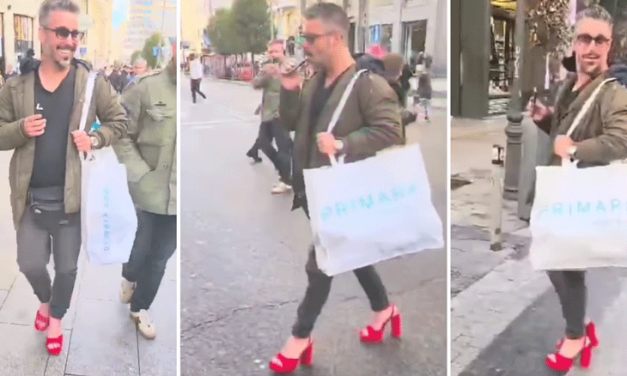 Actor cubano Ray Cruz se roba las miradas en Madrid con su elegante paseo en tacones